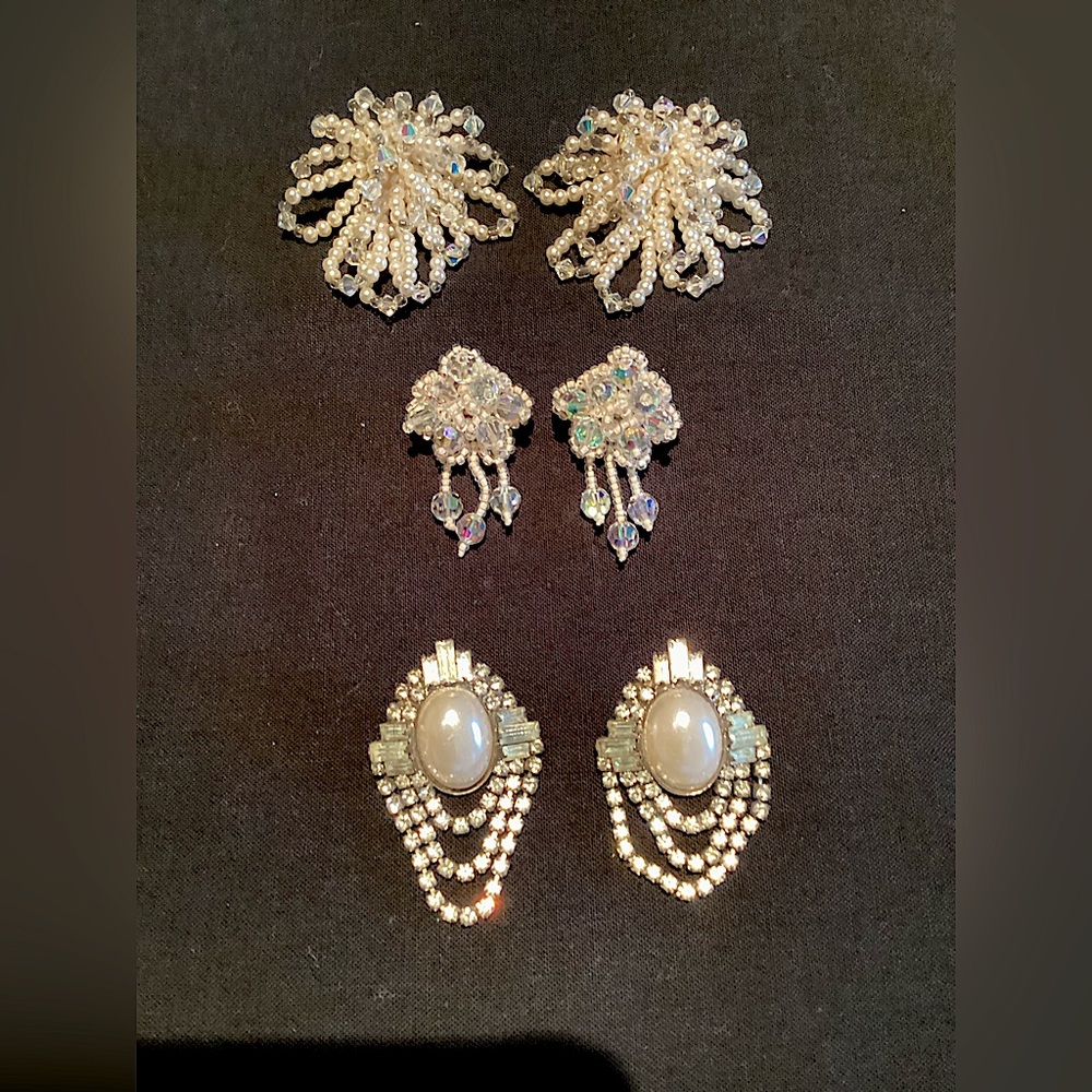 Costume Pierced Earrings in Bundle of Three Styles